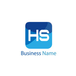 Initial letter hs logo template design Royalty Free Vector