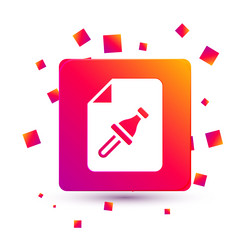 white note paper with pinned pushbutton icon vector image