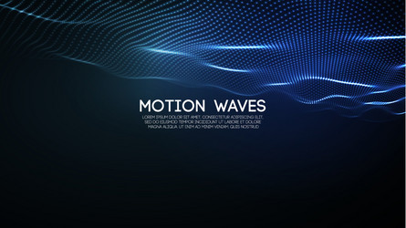 3d glowing abstract digital wave particles vector