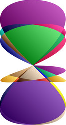 abstract knot design element random intersecting vector image
