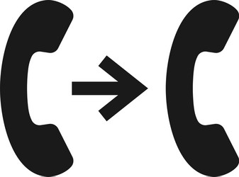 call transfer icon app symbol for your web site vector image