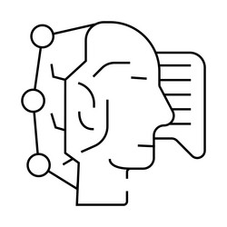 fast think and answer call center operator line vector image