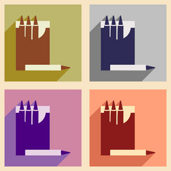 flat with shadow concept and mobile application vector image