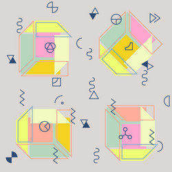 geometric abstract seamless pattern simple motif vector image