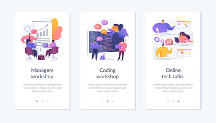 Tech Training App Interface vector image