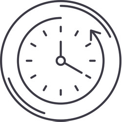 turn off clock icon linear isolated vector image