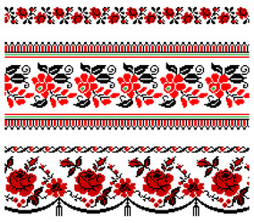 Ukrainian Embroidery Pattern Vector Image