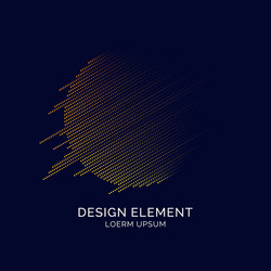 abstract elements with dynamic lines and particles vector image