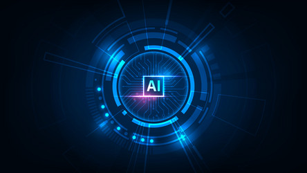 artificial intelligence hardware microchip vector image