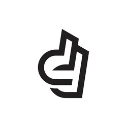 Initial letter d logo design template Royalty Free Vector