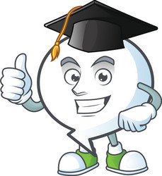 graduation pattern circle bubble with character vector image