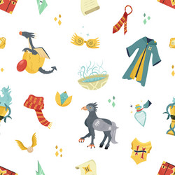 Magical Wizarding Pattern vector image