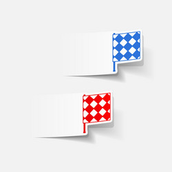 realistic design element linesman flag vector image