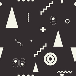 Retro Memphis Geometric Pattern vector image