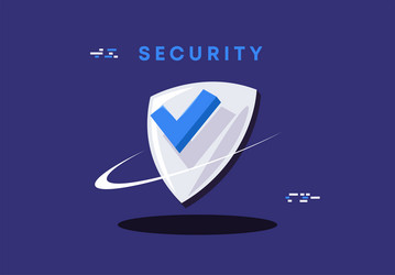 shield with a check mark vector image