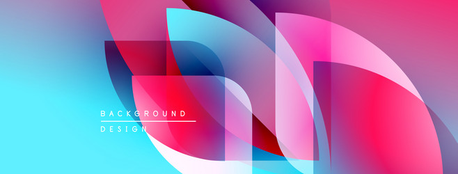 abstract fluid shapes overlap creating vibrant vector image