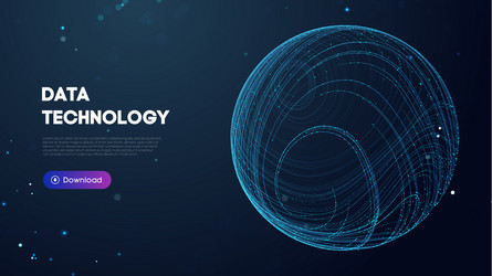 big data technology abstract vector image