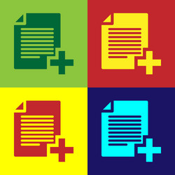 color add new file icon isolated on vector image