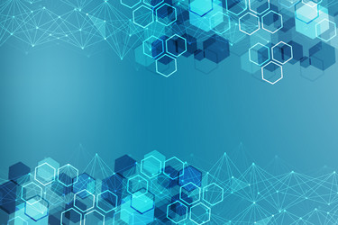 geometric abstract background with connected line vector image
