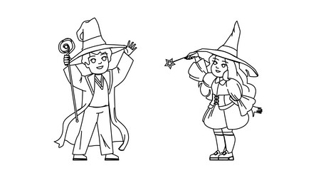 kid wizard vector