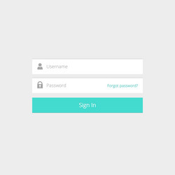 Login Form with Username and Password Fields vector image