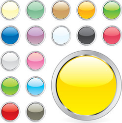 Modern Web Buttons - Glossy Style vector image