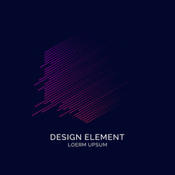 abstract elements with dynamic lines and particles vector image