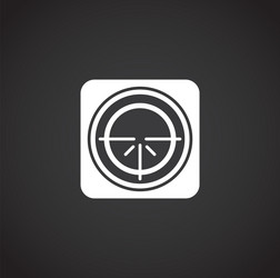 aim related icon on background for graphic and web vector image