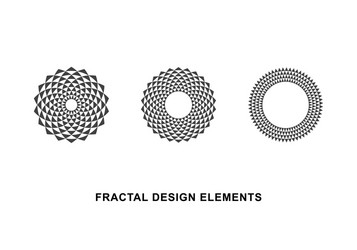 Circular Fractal Patterns vector image