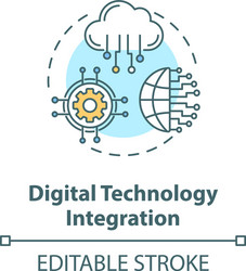 Digital Technology Integration Icon vector image