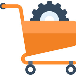 e-commerce optimization flat web icon concept vector image