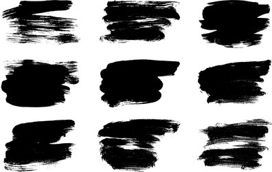 Black brush marks hand drawn grunge texture Vector Image