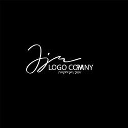 jj initial handwriting logo template vector image