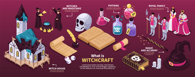 Magical horizontal infographics vector