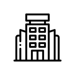 mall icon thin linear style design isolated vector image