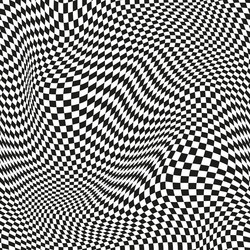seamless checkered pattern distorted optical vector image