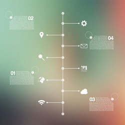 timeline infographic with unfocused background vector image