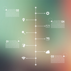 Timeline infographic with unfocused background vector