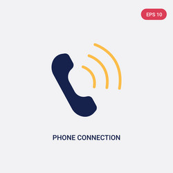 two color phone connection icon from ultimate vector image
