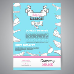 Lingerie Background - Elegant Patterns Vector Image