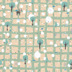 seamless tree pattern vector image