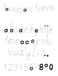 set with alphabet letters sequence from vector image