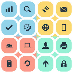 Simple Practice Icons Set vector image