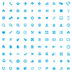 100 ui outline for web and mobile icons vector image