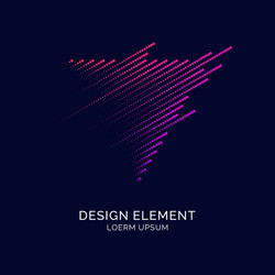 abstract elements with dynamic lines and particles vector image