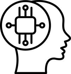 artificial intelligence line icon design vector image
