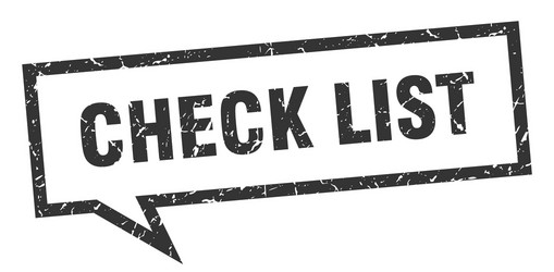 check list sign square speech bubble vector image