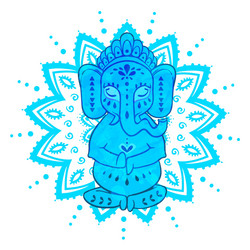 Elephant Ganesha Mandala Vector Image