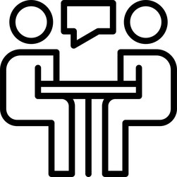 interview linear style icon design vector image