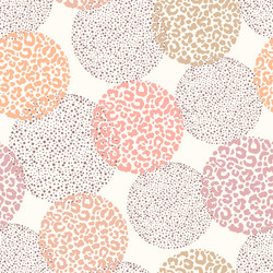 Seamless pattern with color leopard print circles vector